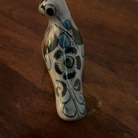 Vintage Tonala Ceramic Mexican Bird Hand Painted Beautiful Figurine Folk Art - Picture 6 of 7